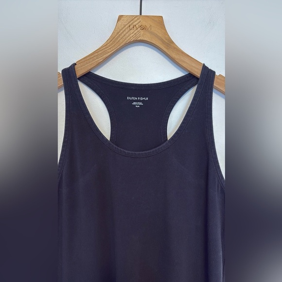 Eileen Fisher Organic Cotton Racerback Tank Dress, sz medium - Picture 5 of 5